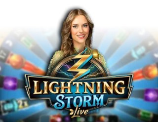 Lightning Storm slot logo by Evolution at Trips Casino
